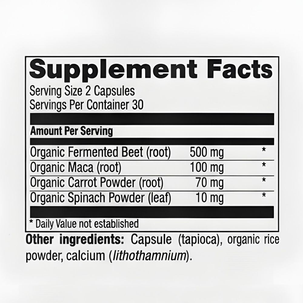 Rowelle Fermented Beet & Maca Root Capsules