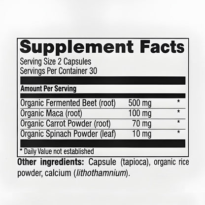 Rowelle Fermented Beet & Maca Root Capsules